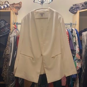 Off white with gold accent blazer